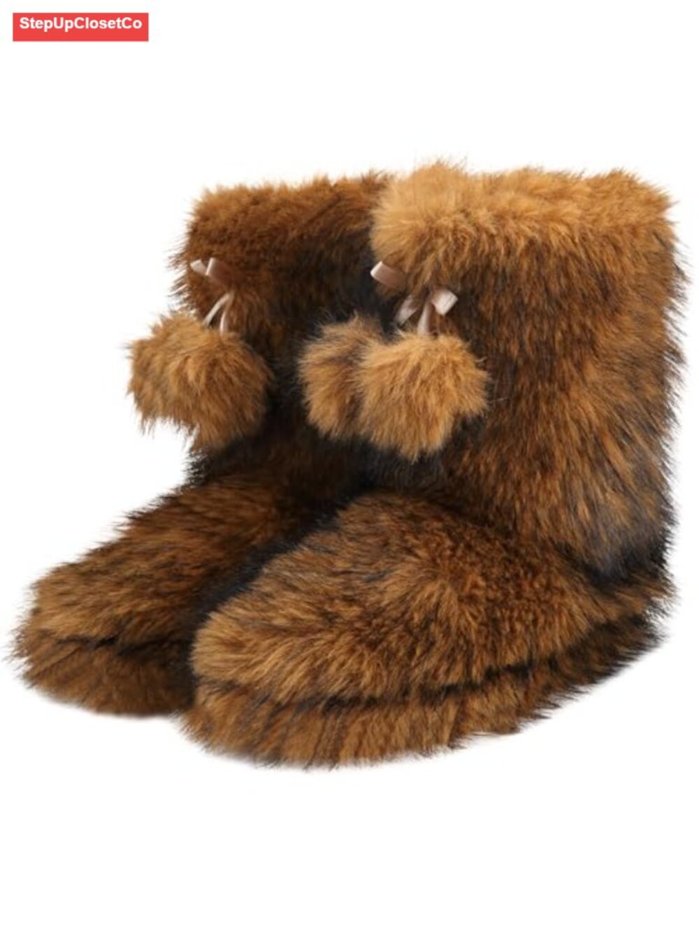 Women's Cozy Faux Fur House Slippers Boots - Plush Fleece Lined, Non-Slip